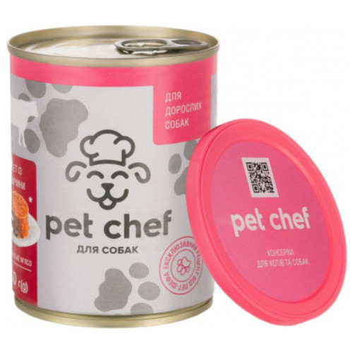 Консерви для собак Pet Chef паштет з яловичиною 360 г (4820255190259) фото №2