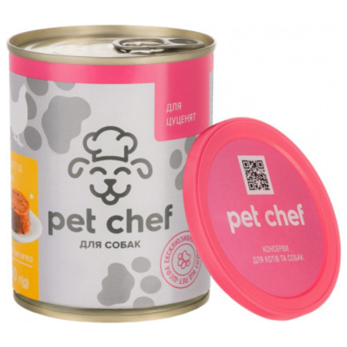Консерви для собак Pet Chef паштет з куркою для цуценят 360 г (4820255190372) фото №2