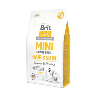 Сухий корм для собак Brit Care GF Mini Hair & Skin 2 кг (8595602520220) фото №1