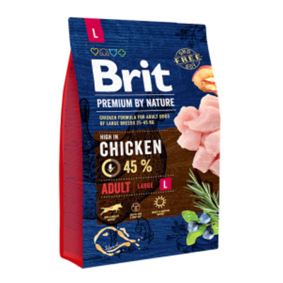Сухий корм для собак Brit Premium Dog Adult L 3 кг (8595602526444) фото №1