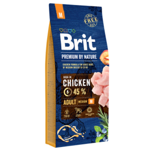 Сухий корм для собак Brit Premium Dog Adult M 15 кг (8595602526376) фото №1