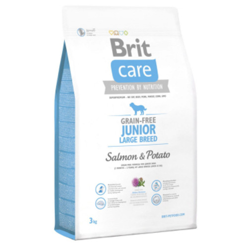 Сухий корм для собак Brit Care GF Junior Large Breed Salmon & Potato 3 кг (8595602510108) фото №1