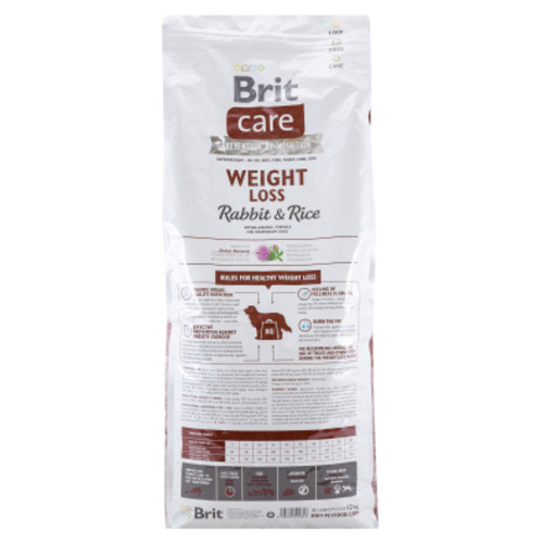 Сухий корм для собак Brit Care Weight Loss Rabbit and Rice 12 кг (8595602510313) фото №2