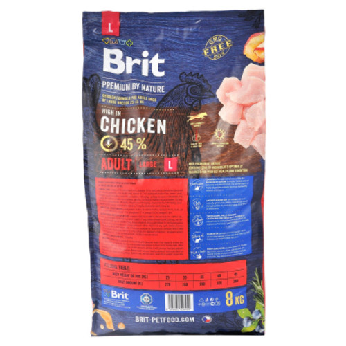 Сухий корм для собак Brit Premium Dog Adult L 8 кг (8595602526451) фото №2