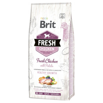 Сухий корм для собак Brit Fresh Chicken/Potato Puppy 12 кг (8595602530717) фото №1