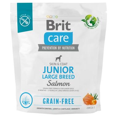 Сухий корм для собак Brit Care Dog Grain-free Junior Large Breed для великих порід з лососем 1 кг (8595602558889) фото №1