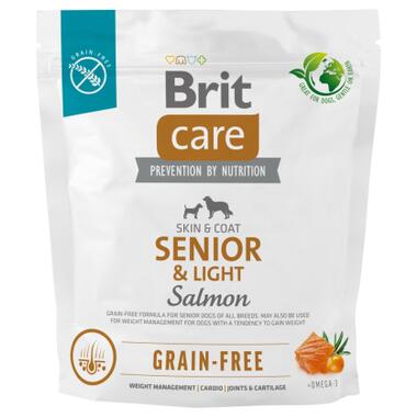 Сухий корм для собак Brit Care Dog Grain-free Senior&Light з лососем 1 кг (8595602558940) фото №1