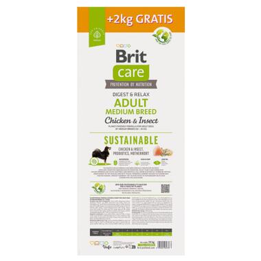 Сухий корм для собак Brit Care Dog Sustainable Adult Medium Breed з куркою та комахами 12+2 кг (8595602565733) фото №2