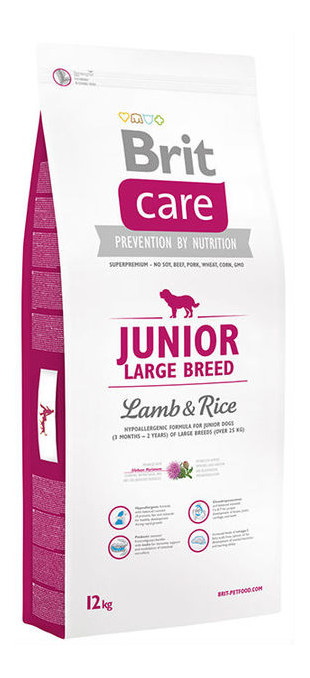 Корм для щенков Brit Care Junior Large Breed Lamb & Rice 12кг фото №1
