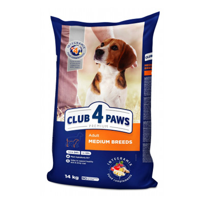 Сухий корм для собак Club 4 Paws Преміум. Для середніх порід 14 кг(П) (4820215366328) фото №1