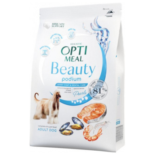 Сухий корм для собак Optimeal Beauty Podium беззерновий на основі морепродуктів 4 кг (4820215366090) фото №1
