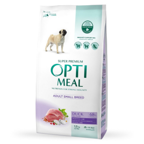 Сухий корм для собак Optimeal для малих порід зі смаком качки 1.5 кг (4820215362368) фото №1