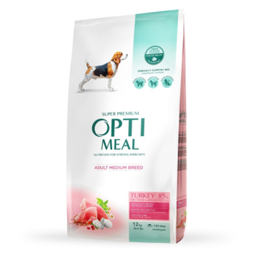 Сухой корм для собак Optimeal для середніх порід зі смаком індички 12 кг (4820083905506) фото №1