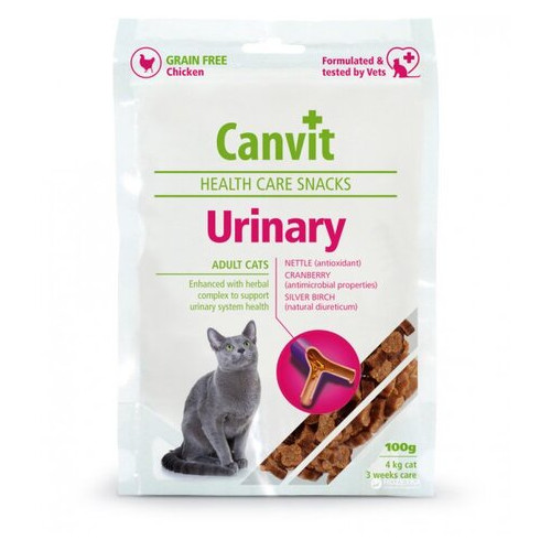 Напіввологі ласощі Canvit Urinary для котів 100г (can514090) фото №1