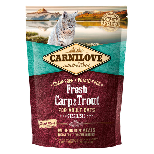 Корм для котов Carnilove Cat Fresh Carp & Trout Sterilised 400 г (170876/7427) фото №1