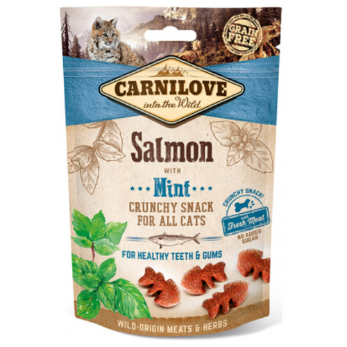 Ласощі для котів Carnilove Crunchy Snack з лососем та м'ятою 50 г (8595602527175) фото №1