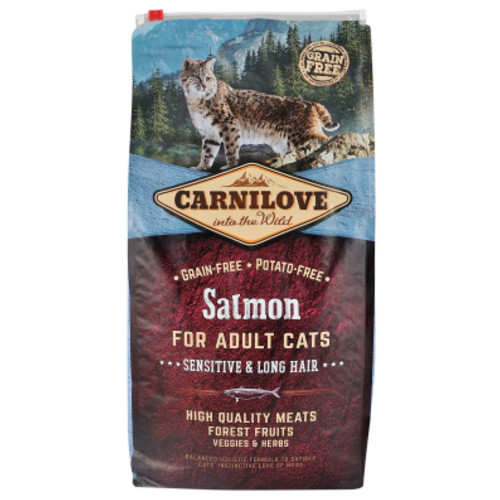 Сухий корм для кішок Carnilove Cat Sensitive and Long Hair 6 кг (8595602512270) фото №1