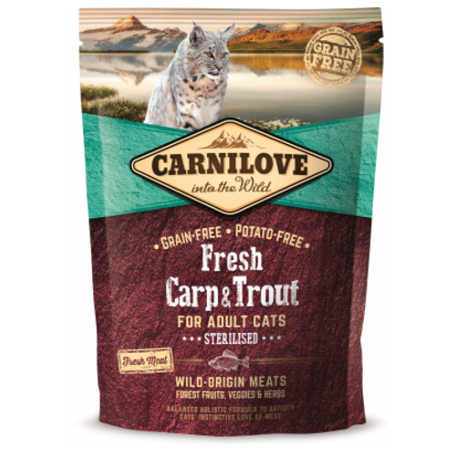 Сухий корм для кішок Carnilove Fresh Carp and Trout Sterilised for Adult cats 400 г (8595602527427) фото №1