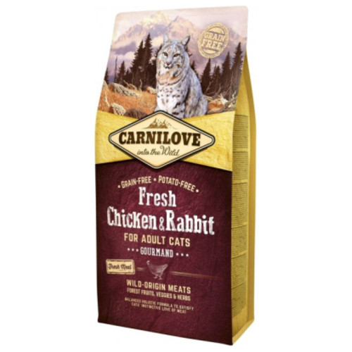 Сухий корм для кішок Carnilove Fresh Chicken and Rabbit for Adult cats 6 кг (8595602527410) фото №1