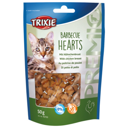 Ласощі для котів Trixie Premio Barbecue Hearts з куркою 50 г (4011905427034) фото №1
