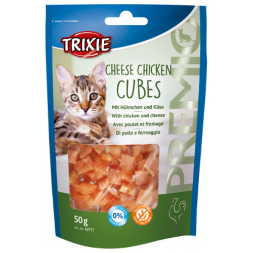 Ласощі для котів Trixie Premio Cheese Chicken Cubes сирно-курячі кубики 50г (4011905427171) фото №1