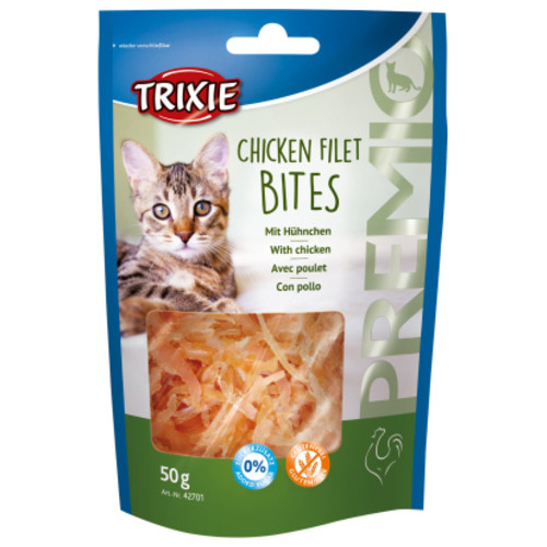 Ласощі для котів Trixie Premio Chicken Filet Bites Філе куряче сушене 50 г (4011905427010) фото №1