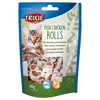 Ласощі для котів Trixie Premio Rolls з куркою та сайдою 50 г (4011905427027) фото №1