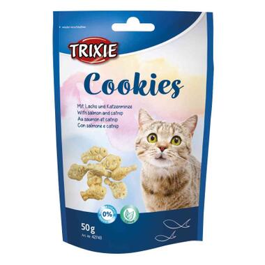 Ласощі для котів Trixie Cookies з лососем і котячою м'ятою 50 г (4011905427430) фото №1