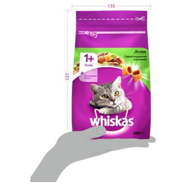 Сухий корм для кішок Whiskas з ягням 300 г (5900951305719/5900951014086) фото №3