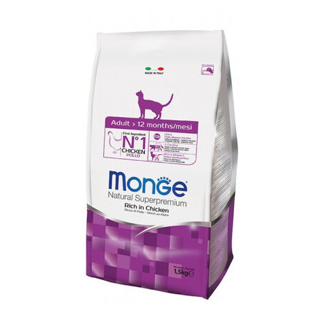 Сухий корм Monge Cat Adult з куркою та рисом для дорослих кішок 1,5 кг фото №2