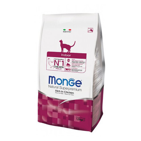 Сухий корм Monge Cat Indoor з куркою і рисом для котів, що живуть у приміщенні 1,5 кг фото №2