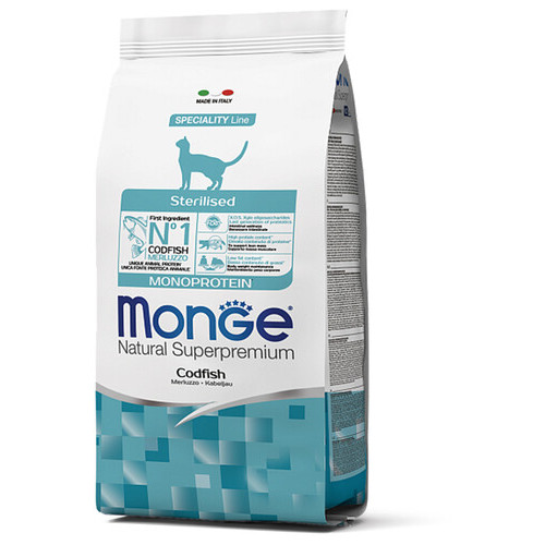 Сухий корм для стерилізованих кішок Monge Cat Monoprotein Sterilised 1,5 кг фото №1