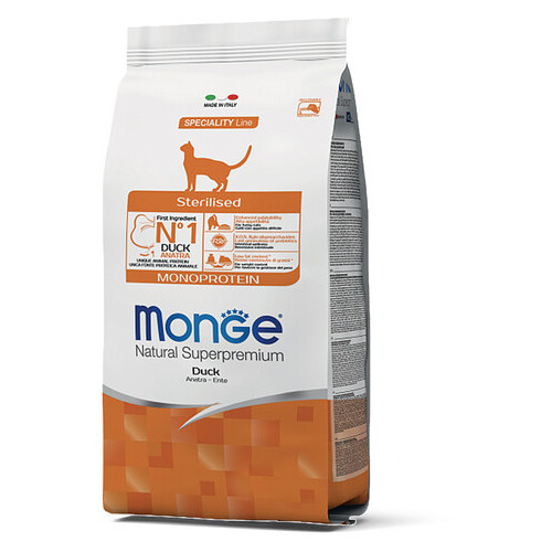 Сухий корм для стерилізованих кішок Monge Cat Monoprotein Sterilised 1,5 кг фото №2