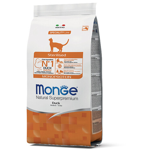 Сухий корм для стерилізованих кішок Monge Cat Monoprotein Sterilised 1,5 кг фото №1