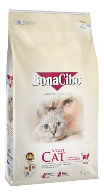 Корм для кішок BonaCibo Adult Cat ChickenRice with Anchovy 5 kg (BC405642) фото №1