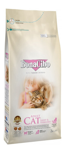 Корм для кішок BonaCibo Adult Cat LightSterilized 2 kg (BC406137) фото №1