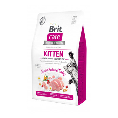 Сухий корм для кішок Brit Care Cat GF Kitten HGrowth and Development 2 кг (8595602540679) фото №1