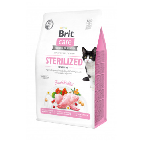 Сухий корм для кішок Brit Care Cat GF Sterilized Sensitive 400 г (8595602540778) фото №1