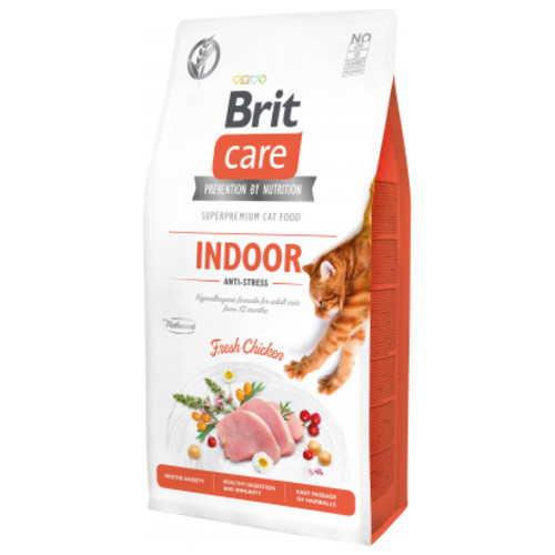 Сухий корм для кішок Brit Care Cat GF Indoor Anti-stress 7 кг (8595602540846) фото №1