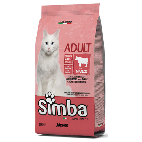 Сухий корм для кішок з яловичиною Simba 20 кг фото №1