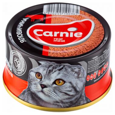 Паштет для котів Carnie м'ясний з яловичиною 90 г (4820255190464) фото №1