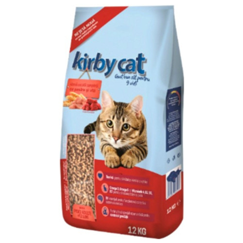 Сухий корм для кішок Kirby Cat курка та яловичина 12 кг (5948308003819) фото №1