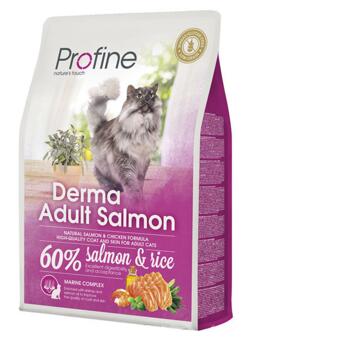 Корм для котов Profine Cat Derma 10 kg (лосось, для длинношерстных пород) фото №1