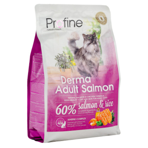 Сухий корм для кішок Profine Cat Derma з лососем та рисом 2 кг (8595602517763) фото №1