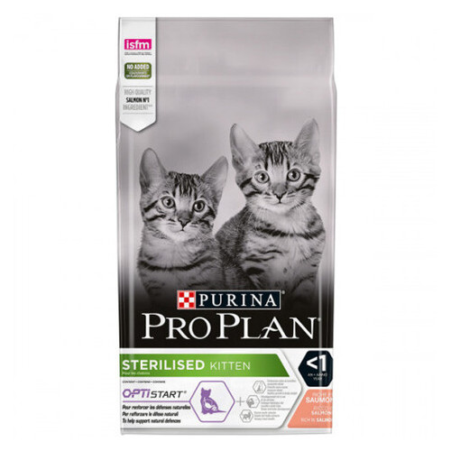 Сухий корм Purina Pro Plan Sterilised Kitten для стерилізованих кошенят з лососем 1.5 кг (138468) фото №1