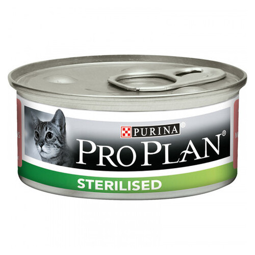 Вологий корм Purina Pro Plan Sterilised для дорослих кастрованих котів з тунцем та лососем 85 г (138502) фото №1