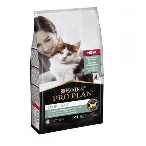 Сухий корм Purina Pro Plan LiveClear Kitten для кошенят з індичкою 1.4 кг (150529) фото №1