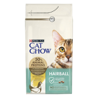 Сухий корм для кішок Purina Cat Chow Hairball з куркою 1.5 кг (5997204514486) фото №1