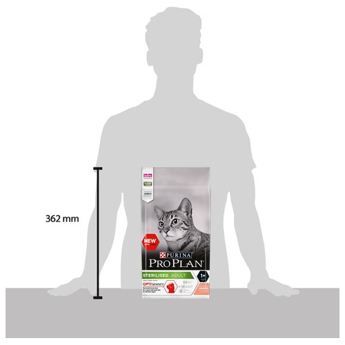Сухой корм для стерилизованных кошек и котов Purina Pro Plan Sterilised Adult 1+ с лососем 1.5 кг (00-00029757) фото №7