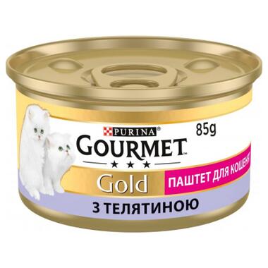 Паштет для котів Purina Gourmet Gold. З телятиною для кошенят 85 г (7613036330596) фото №1